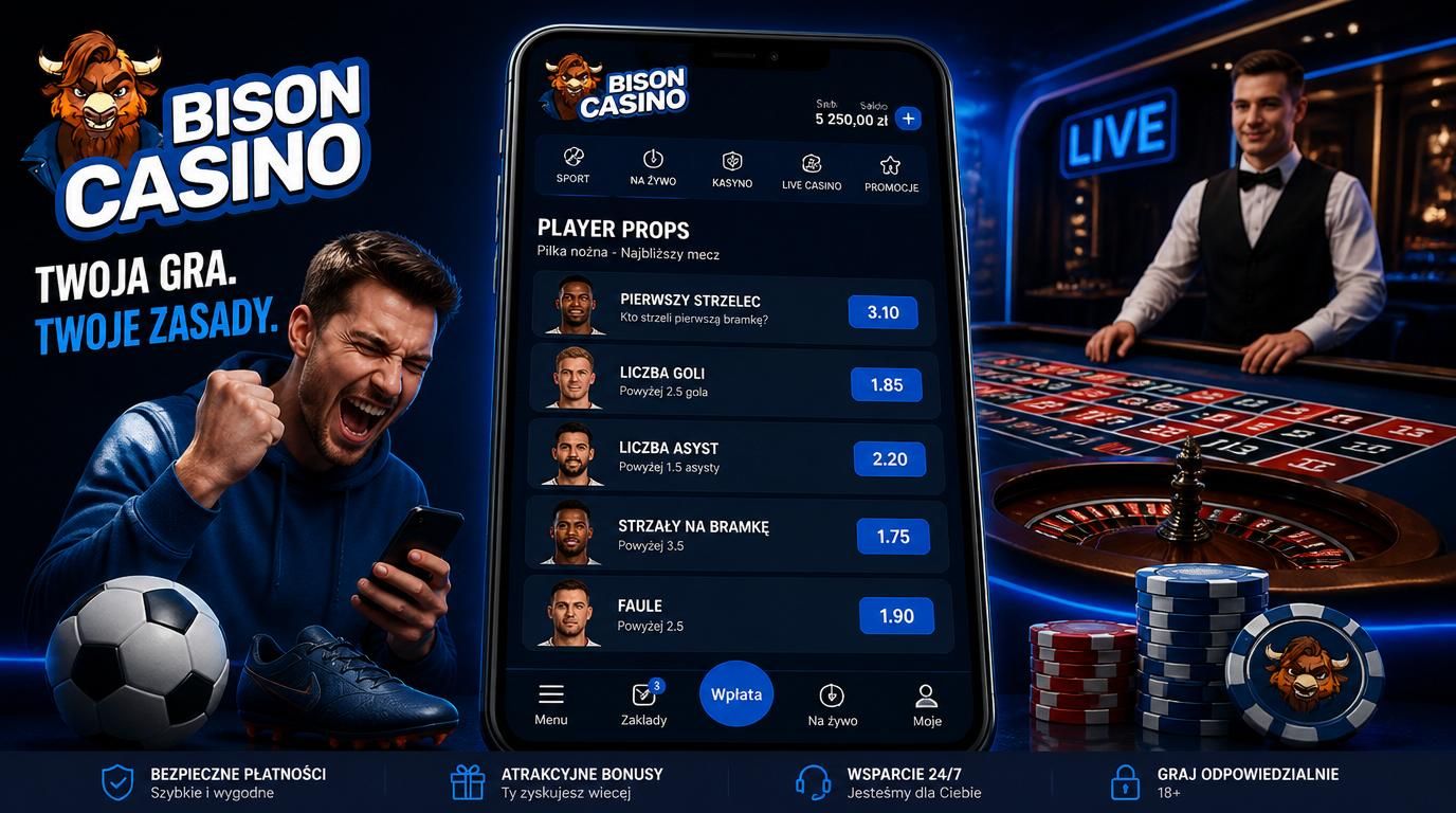 Gracz wybierający zakład typu Player Props przy ekranie live casino