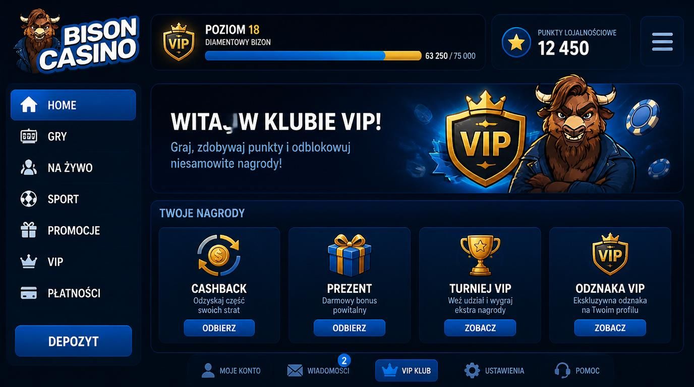 Pasek poziomu VIP i punkty lojalnościowe
